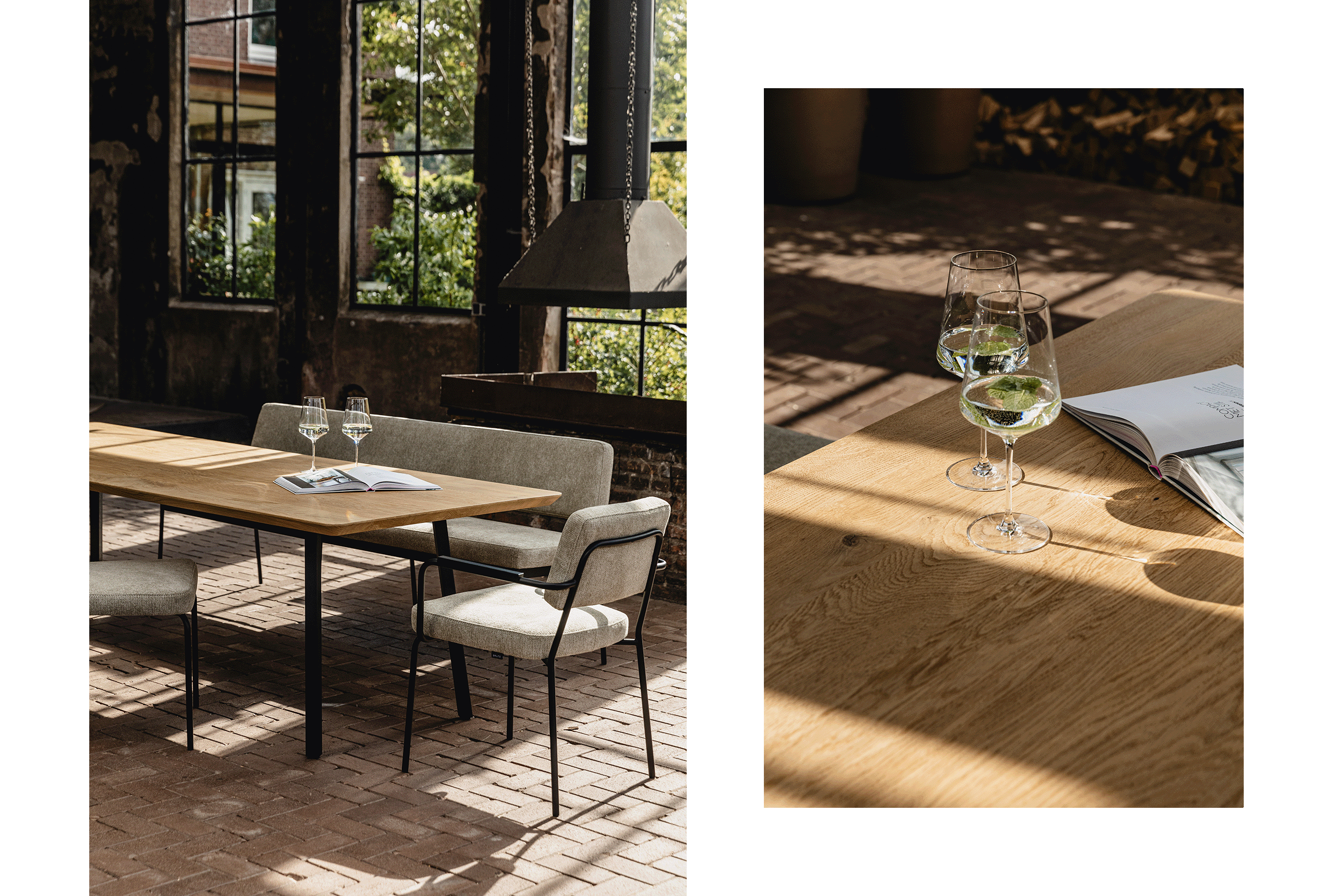 CARTEL LIVING STARK EETKAMERTAFEL MASSIEF EIKENHOUT