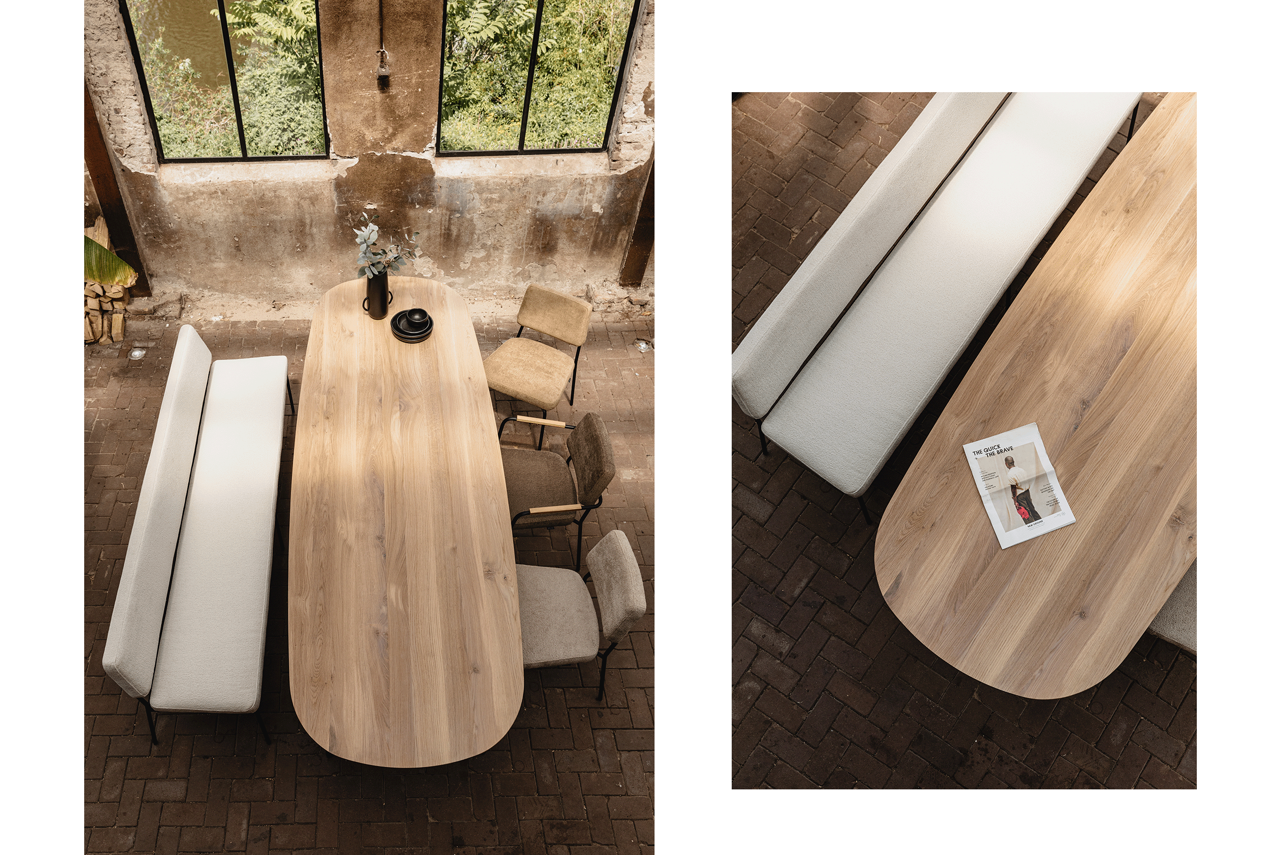 CARTEL LIVING ZEN EETKAMERTAFEL MASSIEF EIKENHOUT