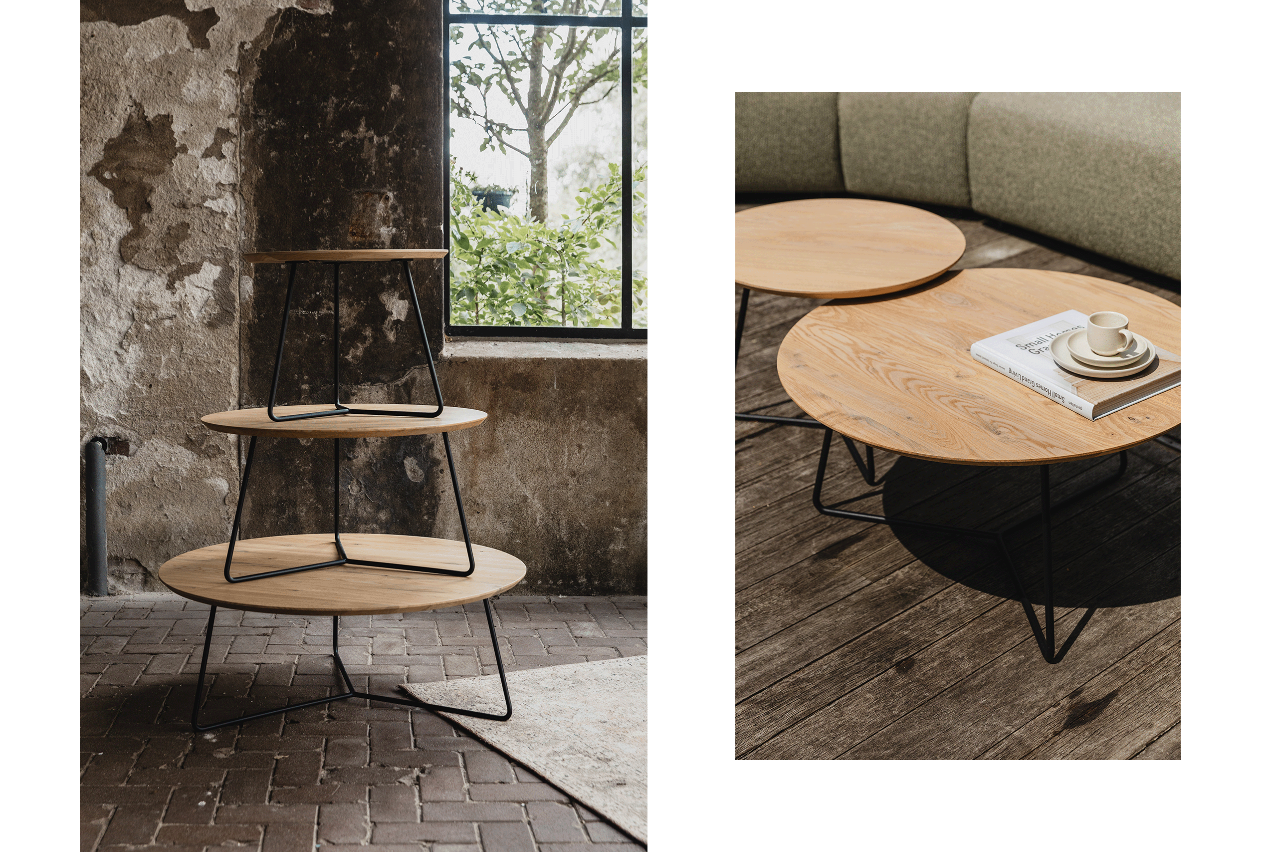 CARTEL LIVING RONDE SALONTAFELSET MASSIEF EIKENHOUT 2